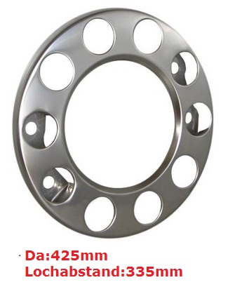Radbolzenabdeckring  22,5&quot; 10-Loch für Stahlfelge