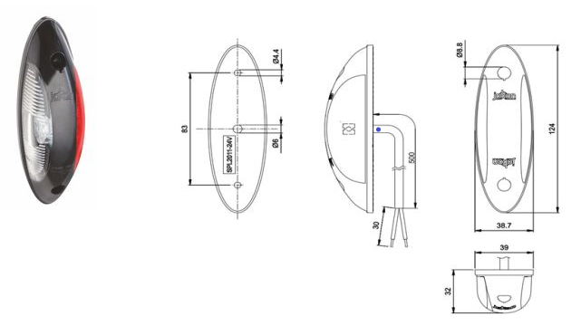Begrenzungsleuchte LED sw