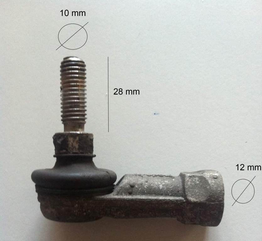 Türgelenk mit Linksgewinde M12