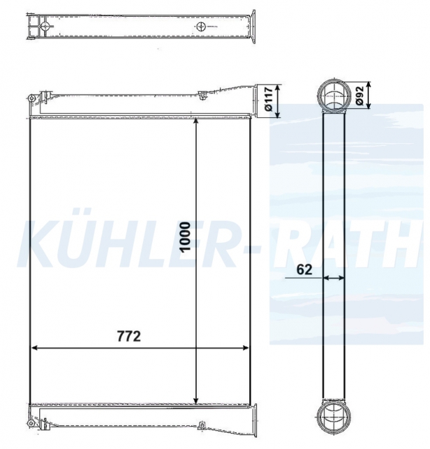 Ladeluftkühler für N516 MAN