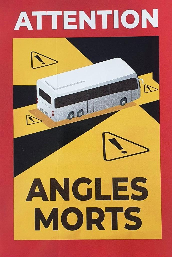 Aufkleber &quot;angles morts&quot; cm 17x25 x Bus
