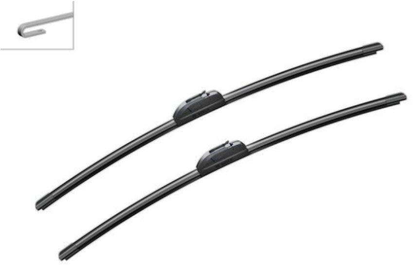 Spazzola tergicristallo Aerotwin 600mm Retrofit con ugello lavavetro integrato